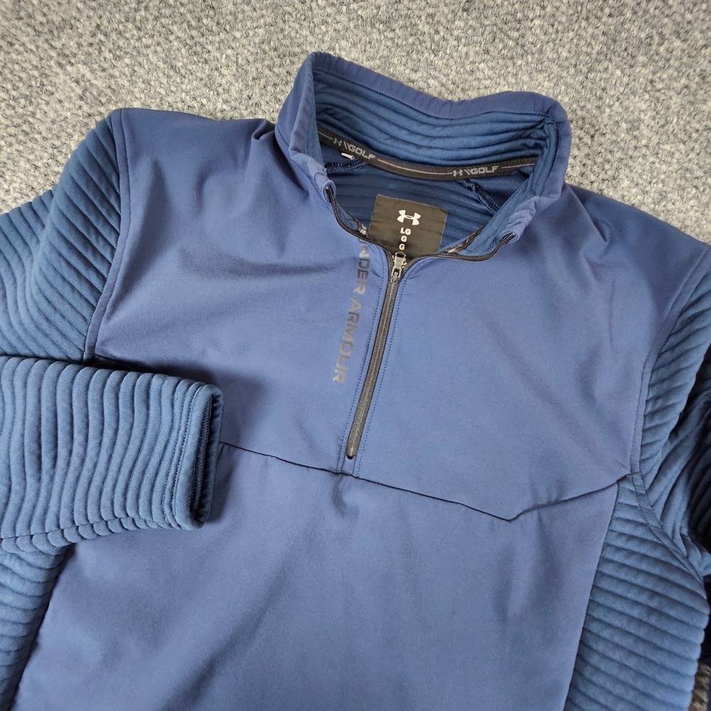 Under Armour Storm Evoultion‎ Daytona Mens 1/4 Zip Pullover LG Navy Blue Large